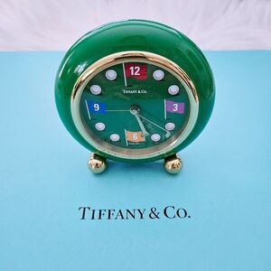 RARE Vintage Tiffany & Co. Golf-Themed Alarm Table Clock Quartz Movement